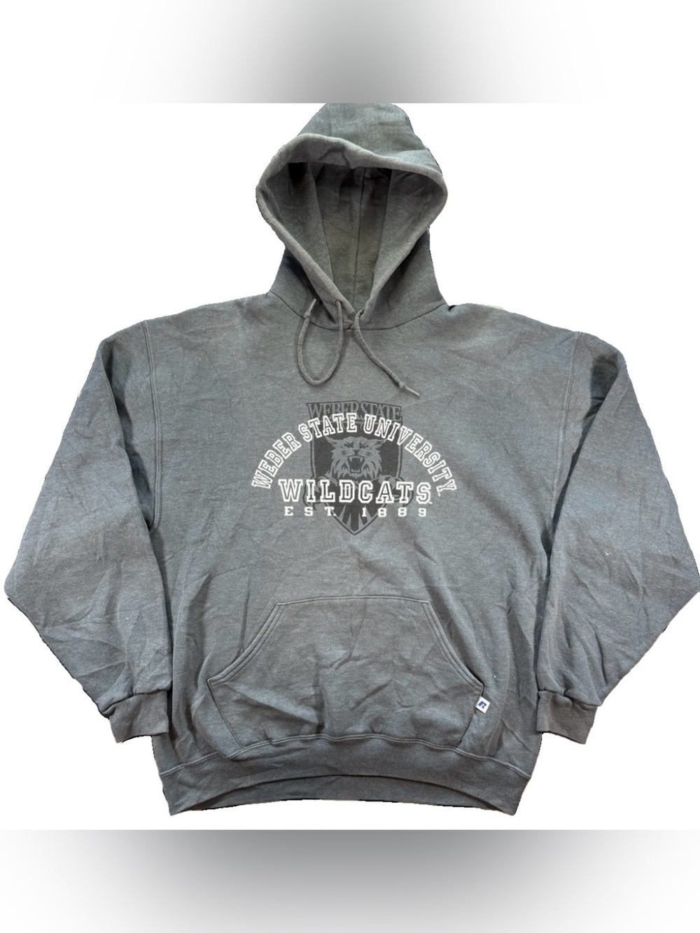 Vintage Weber State University Wildcats Hoodie Men's Large Gray Russell